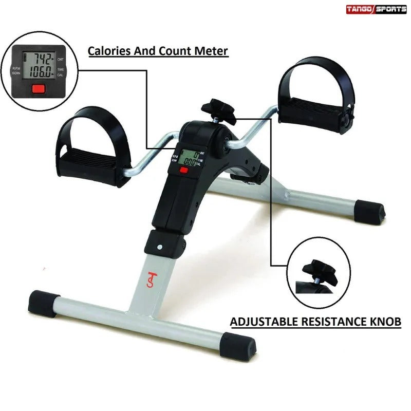 Under Desk Pedal Bike Pedal Cycle Exerciser for Arms and Legs with LCD Screen