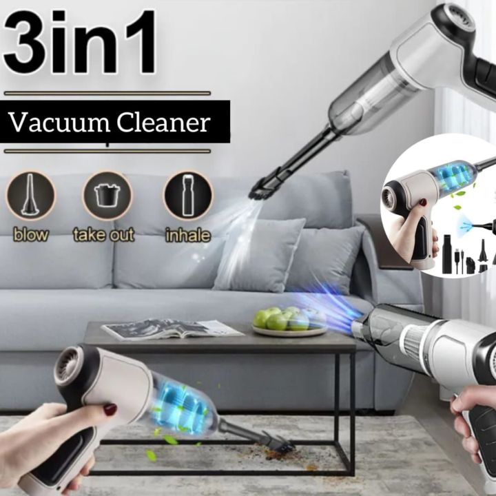 3 in 1 Car Mini Vacuum Cleaner with Blower