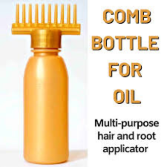 Hair Oil Selfie Bottle - Hair Dye Bottle - Root Comb Applicator Bottle