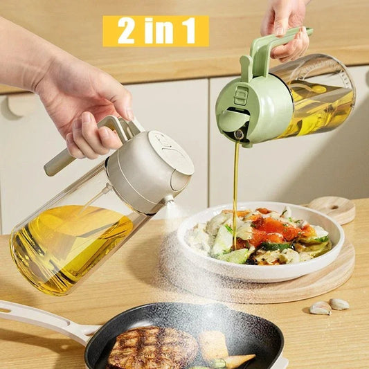 2in1 Oil Dispenser Bottle for Kitchen