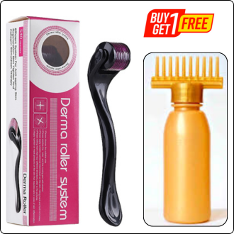 Derma Roller 0.5mm with 540 Micro Needle | Free Gift